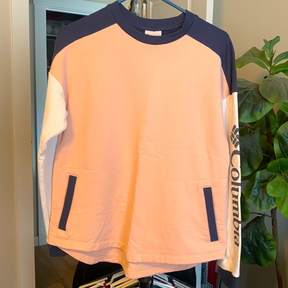 Columbia crew sweatshirt colorblock